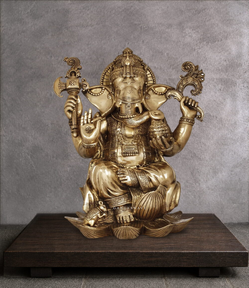 22 inch Ganesh Brass Statue