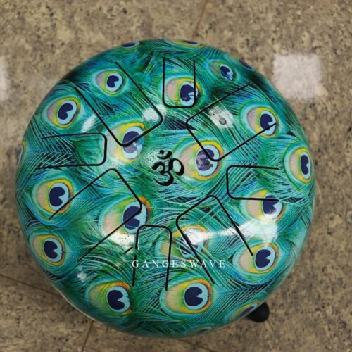 Peacock Painted Tongue Drum Pan