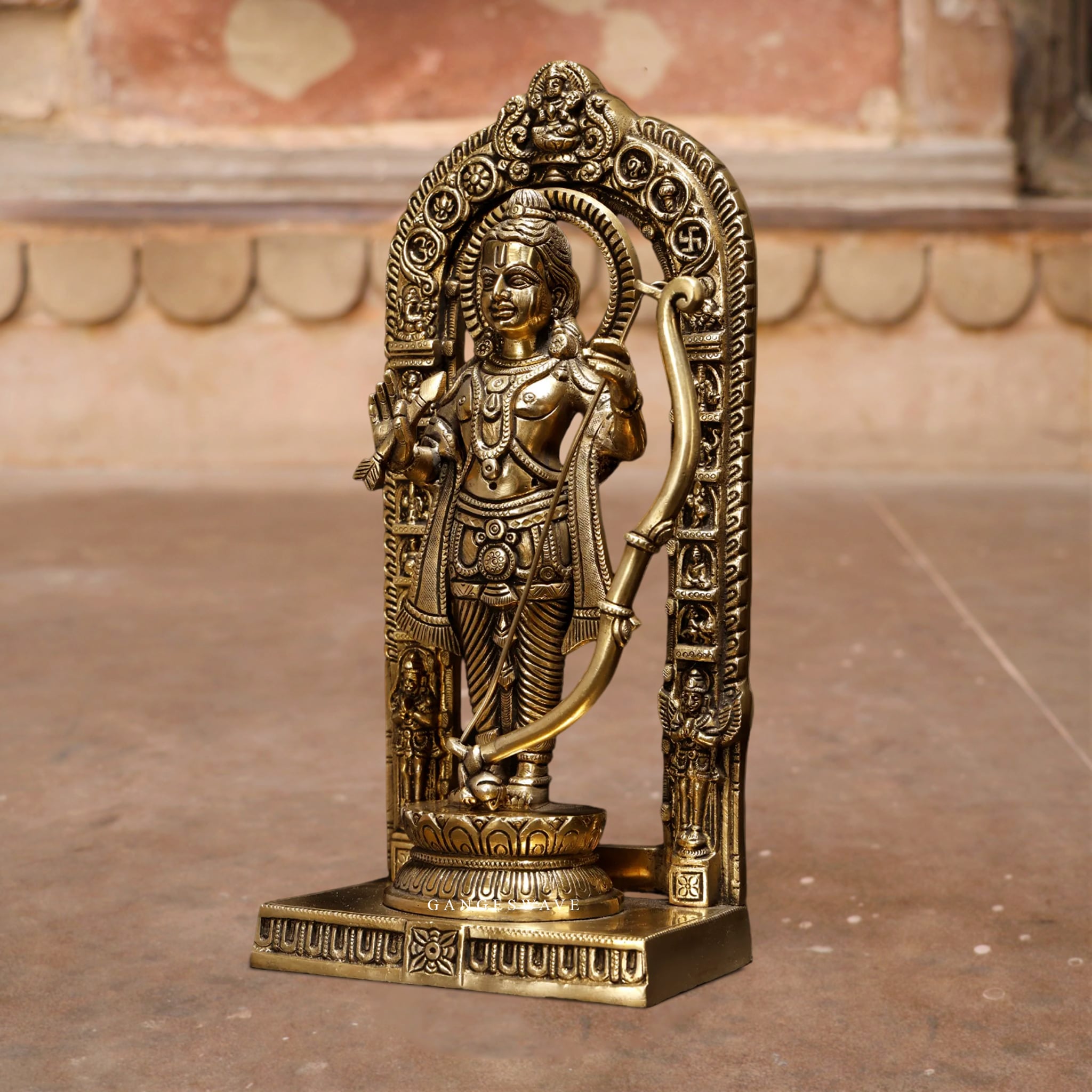 12" Ram Lalla Brass Statue - Image 3