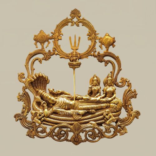 Vishnu Lakshmi Wall Hanging on Sesh Naag