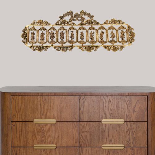 Vishnu Dashavtar Brass Wall Hanging Panel