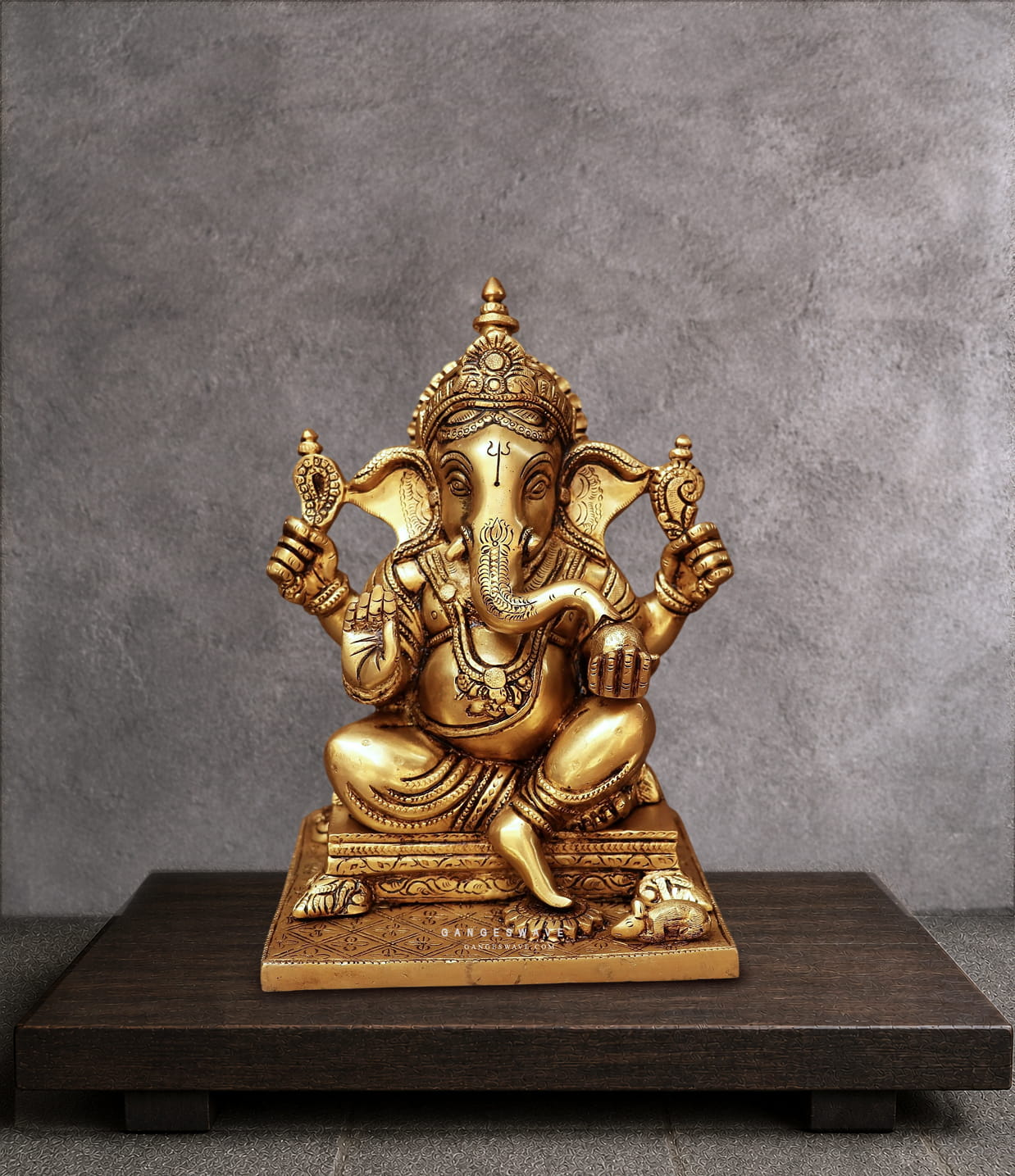 10" Brass Ganesh Murti