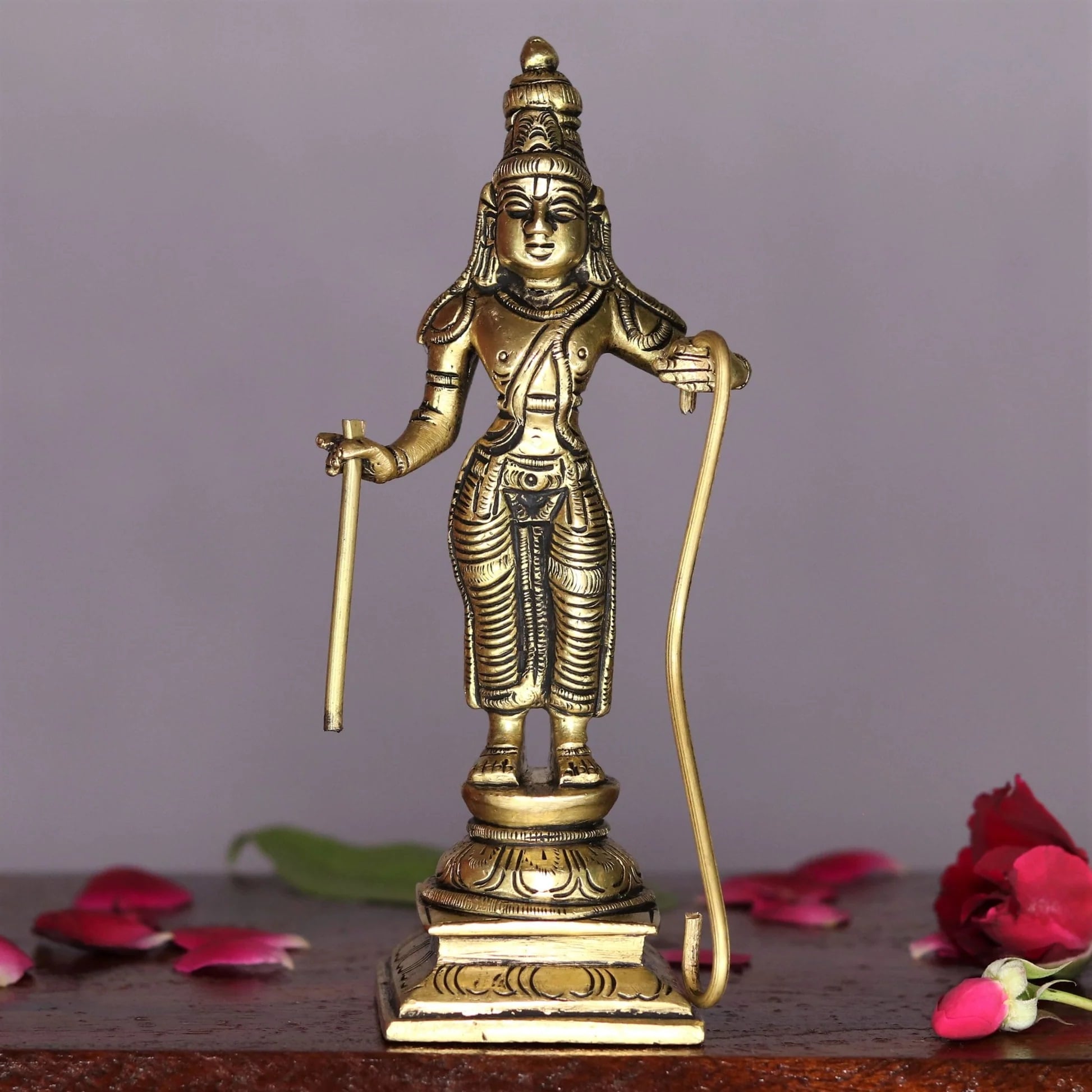 6" Lord Vishnu Dash Avtar Brass Statue - Image 11