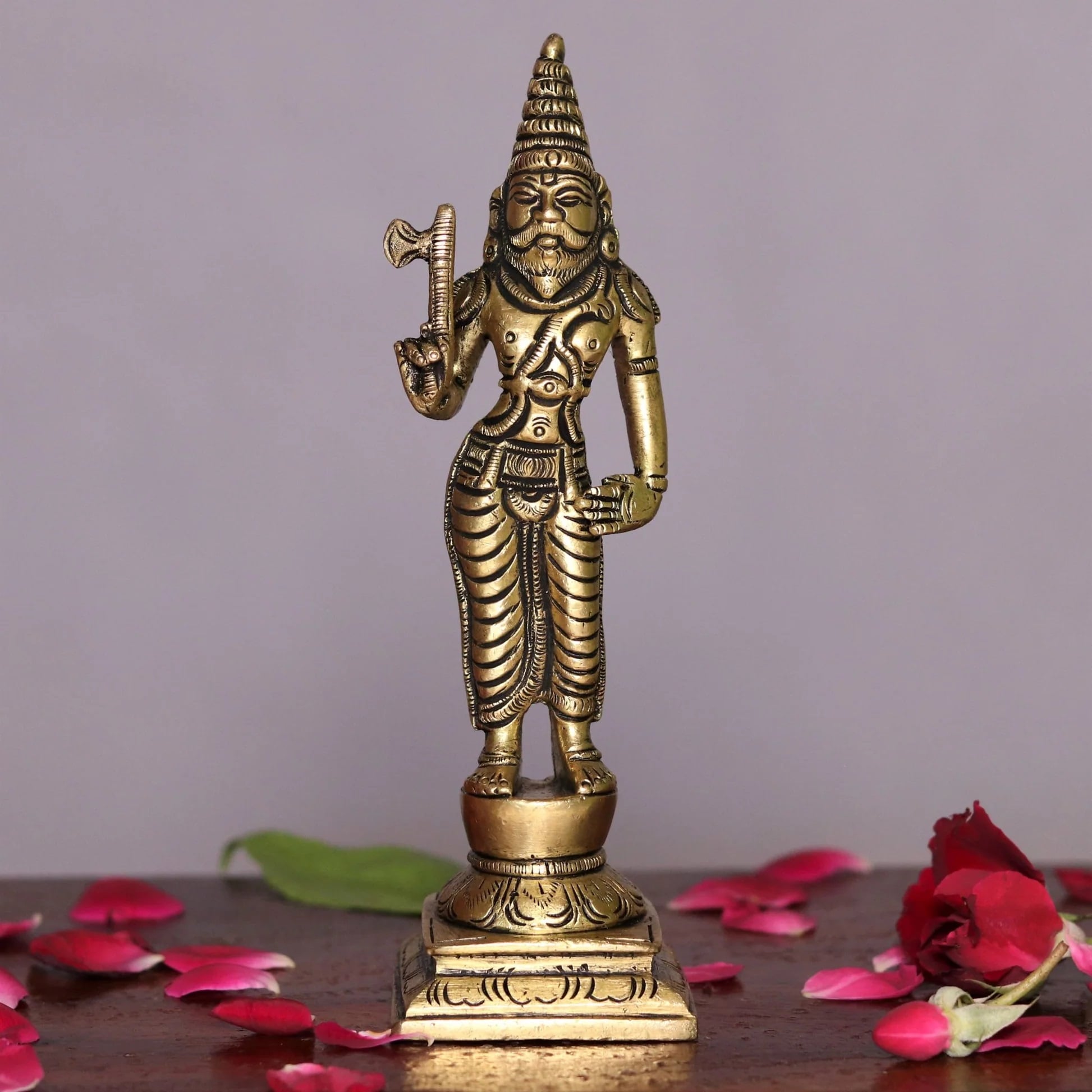 6" Lord Vishnu Dash Avtar Brass Statue - Image 9
