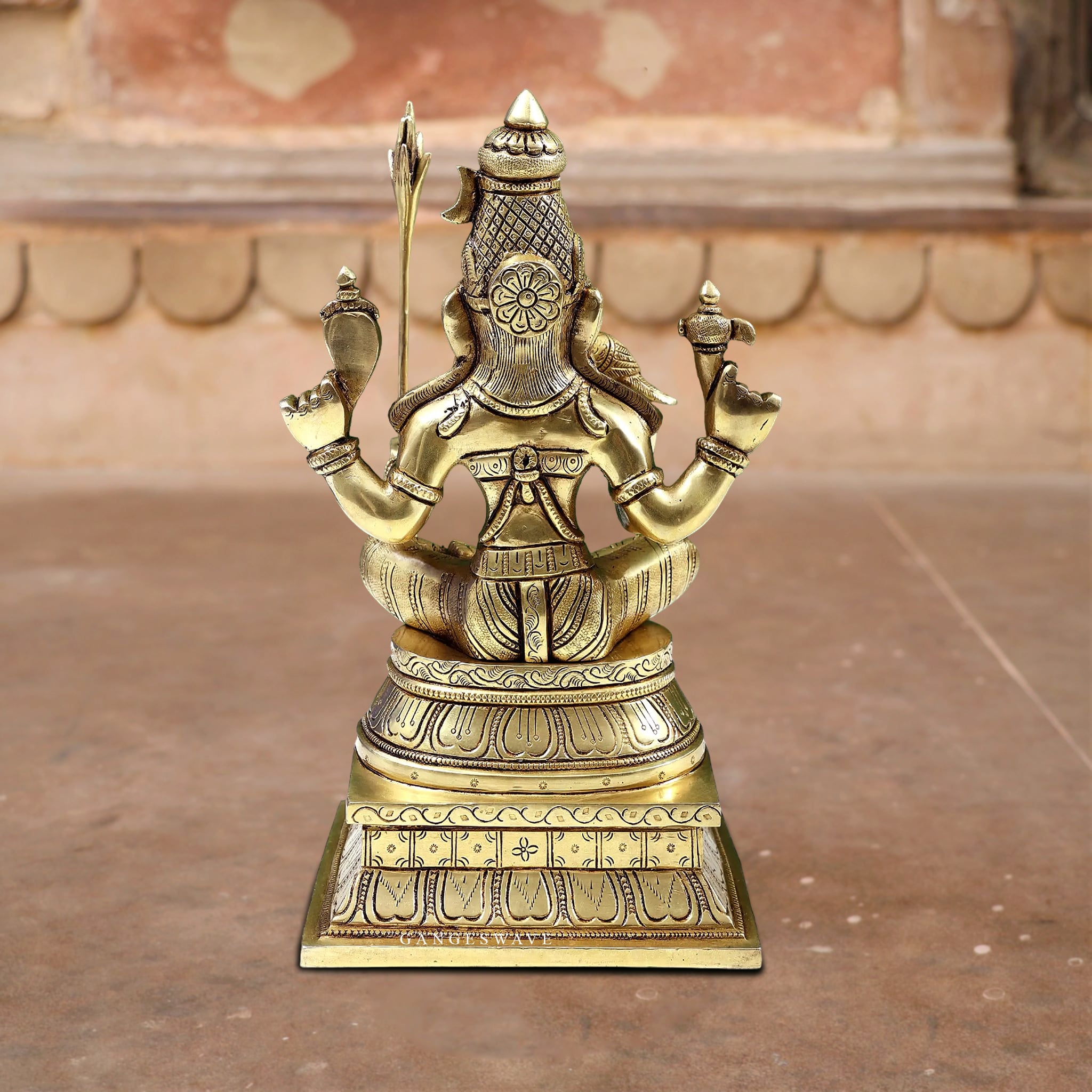 12" Raj Rajeshwari Brass Statue - Image 3