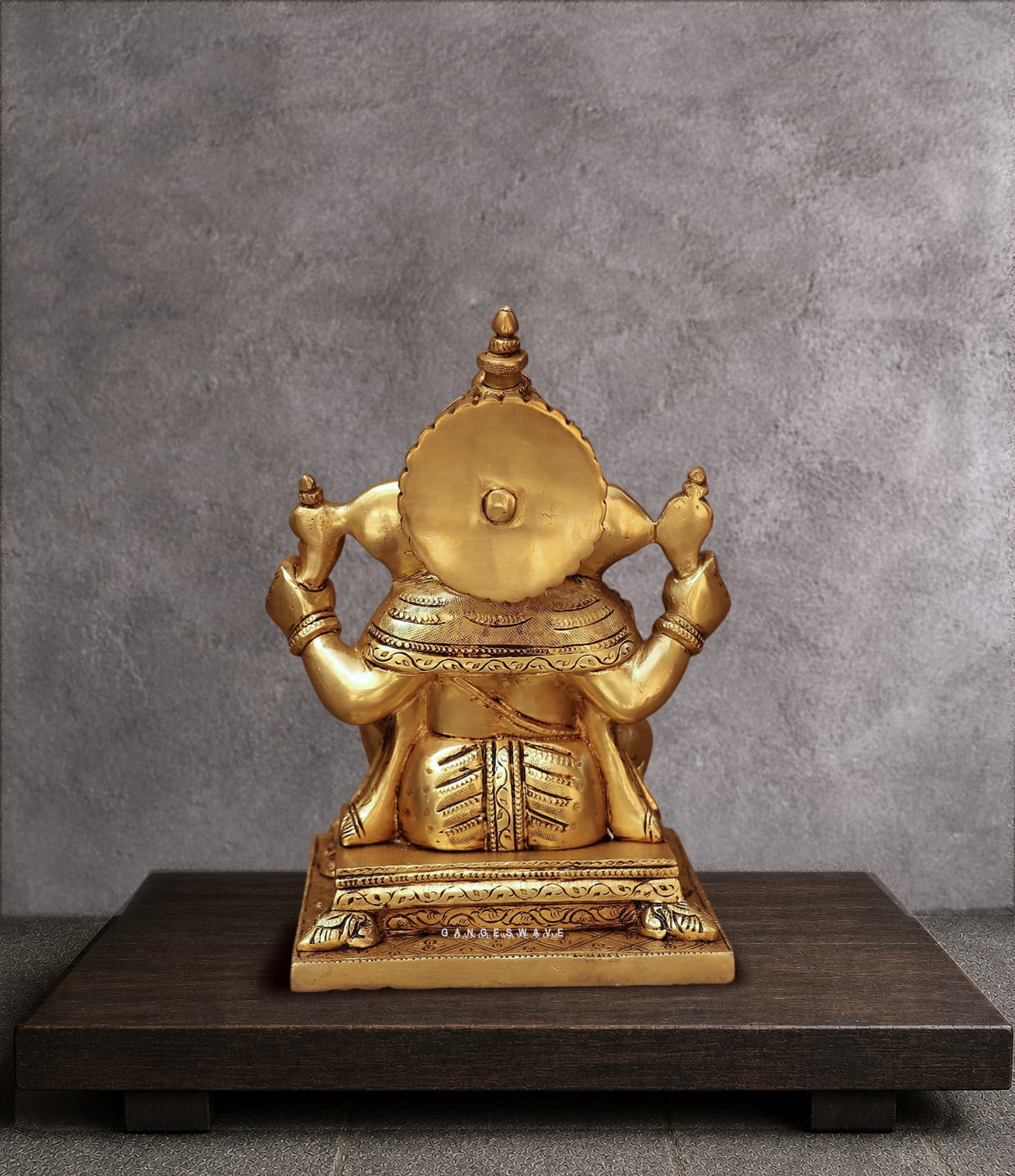 10" Brass Ganesh Murti - Image 3