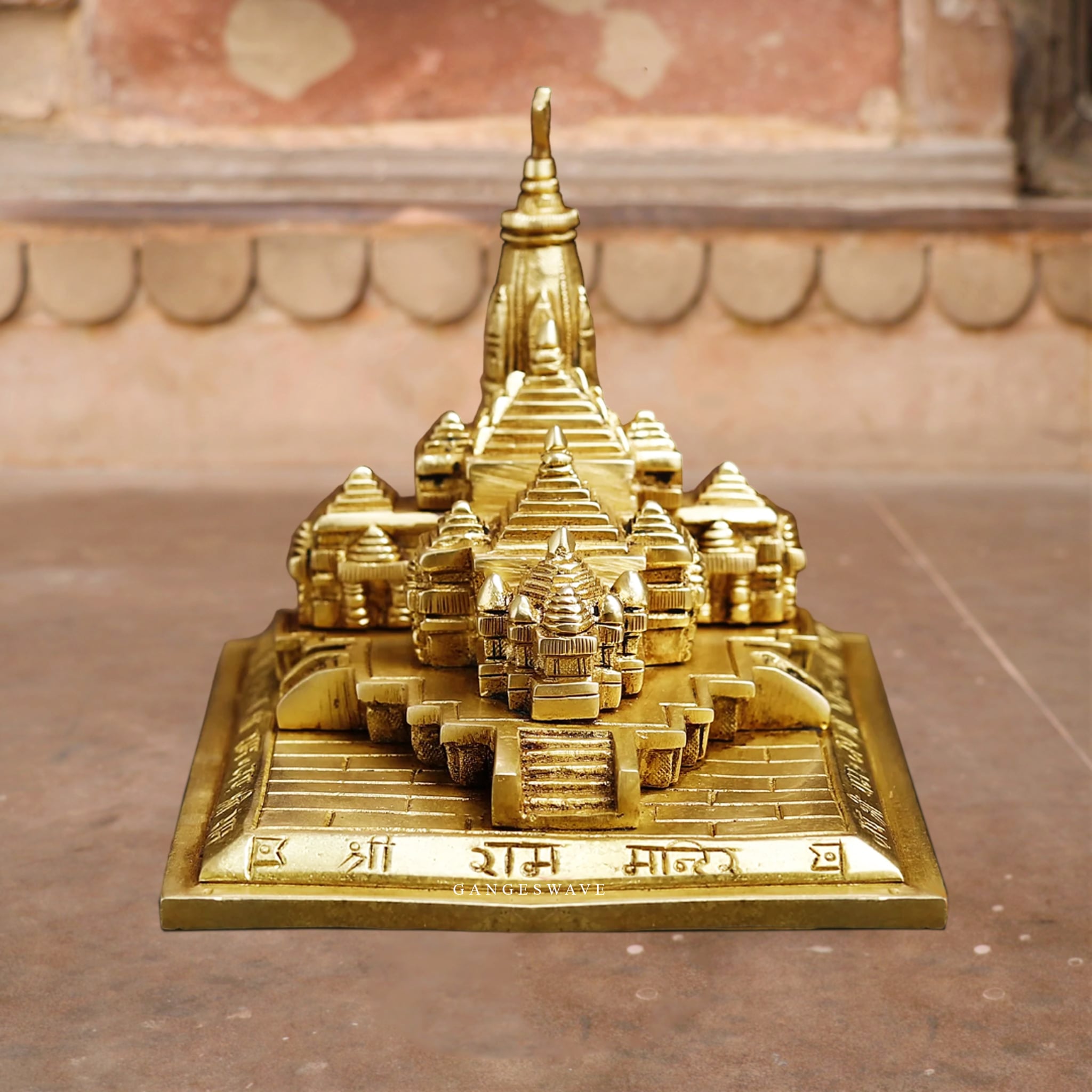 Brass Ayodhya Shri Ram Mandir - 5 inches - Image 2