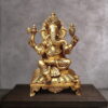 Brass Superfine Ganesh Statue on Pedestal - 13 inches