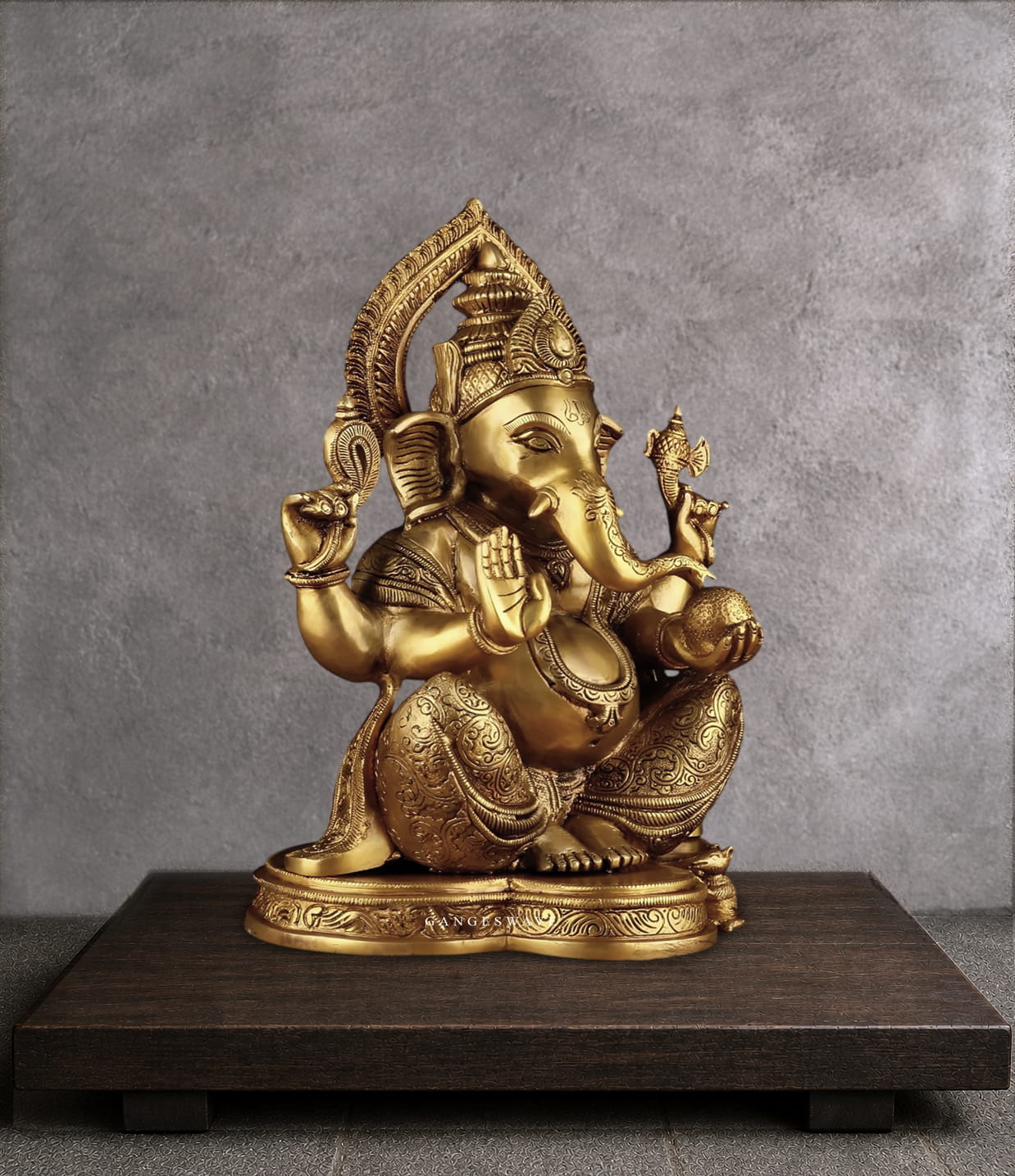 Ganesh Ji Brass Murti - 15 inches - Image 4