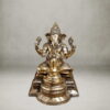 Ganash Brass Murti Worshipping Shivlingam