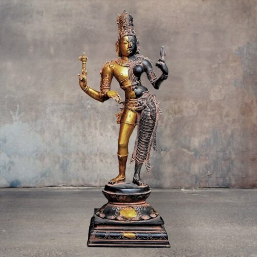 Dual ArdhaNariswar Brass Statue
