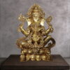 Ganesh Brass Murti Sitting on Lotus - 21 inches