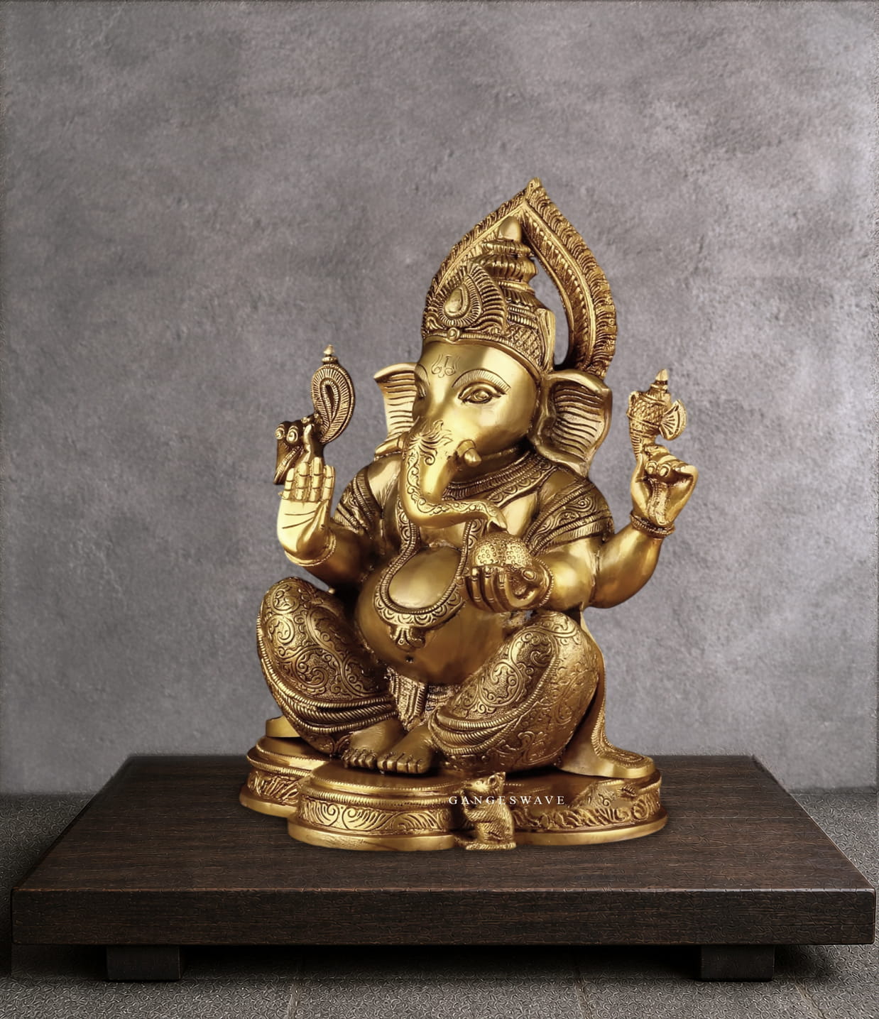 Ganesh Ji Brass Murti - 15 inches - Image 5