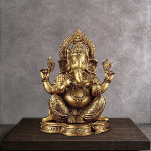 Ganesh Ji Brass Murti - 15 inches