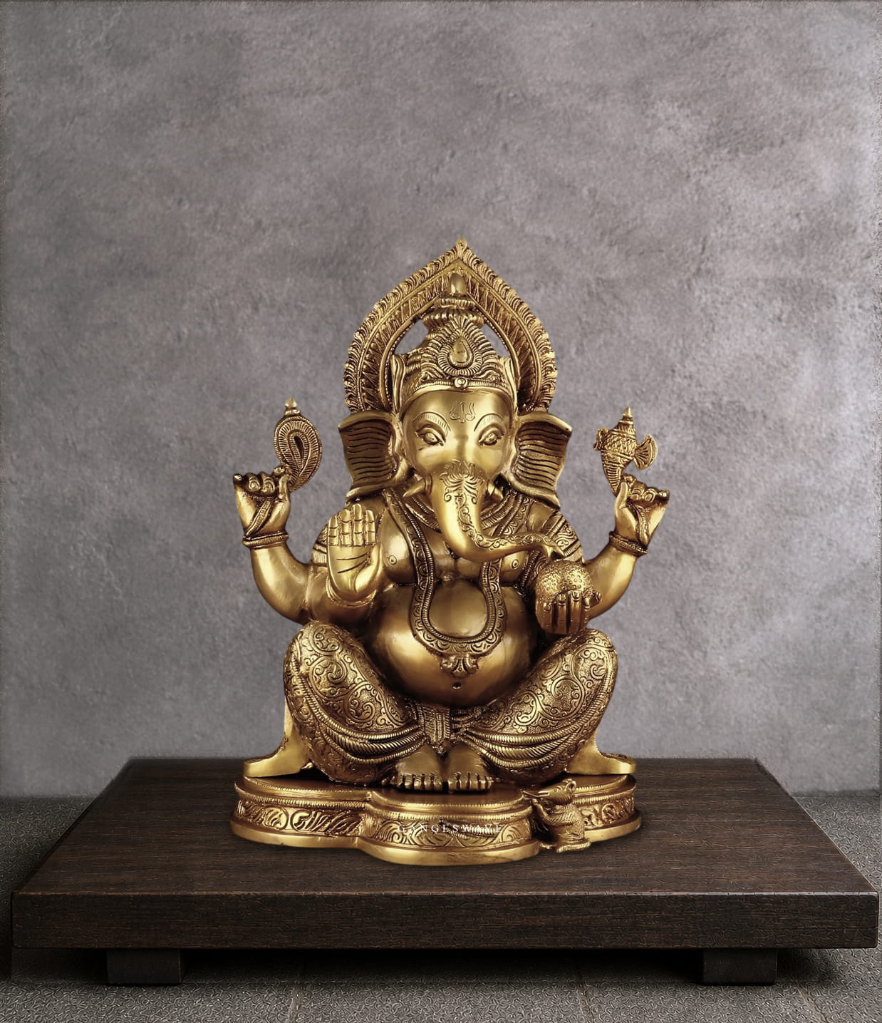 Ganesh Ji Brass Murti - 15 inches