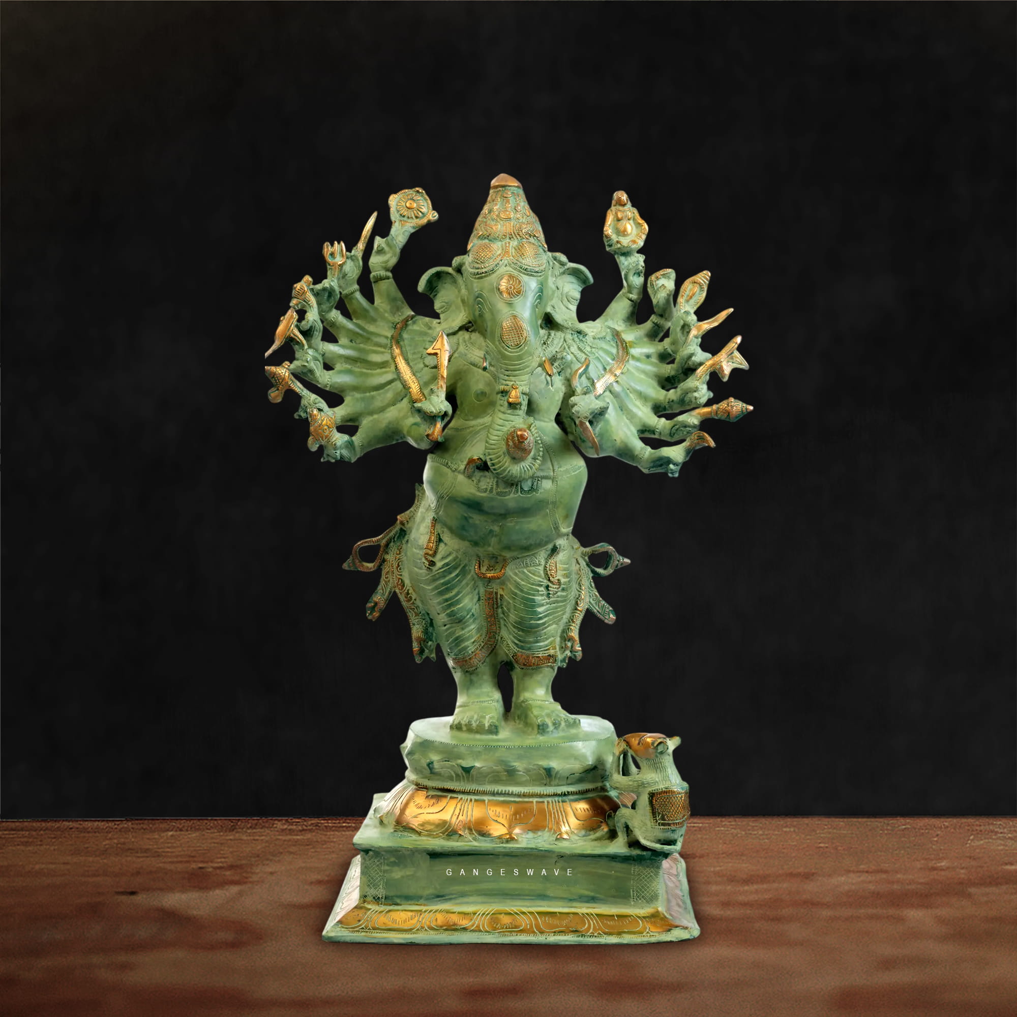 Vintage Finished Unique Ganesh Statue- 19 inch