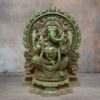 Vintage Finished Ganesh Brass Statue