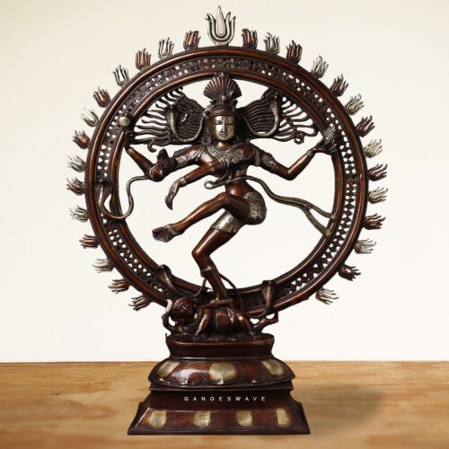 Copper Brown Finish Superfine Brass Natraj Statue