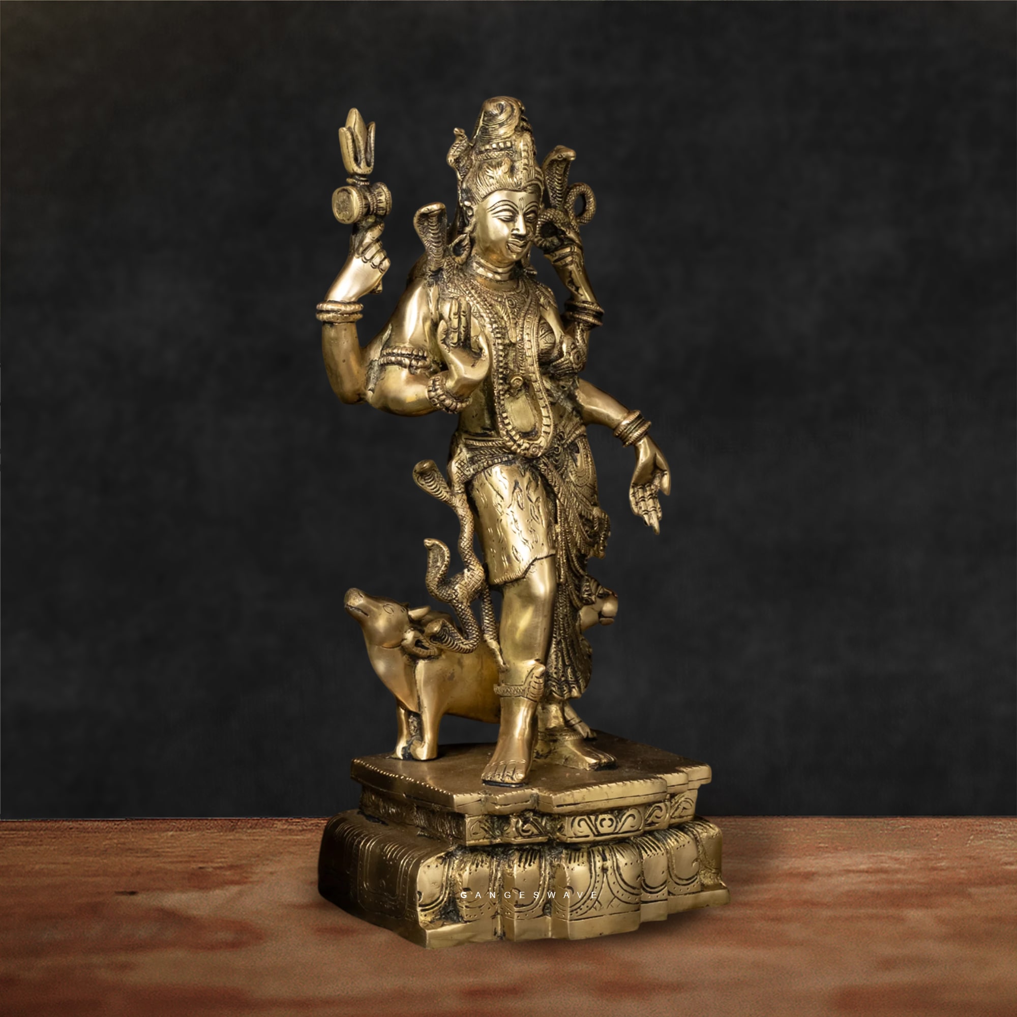 Ardhanarishwara Superfine Brass Statue - 19 inches - Image 4