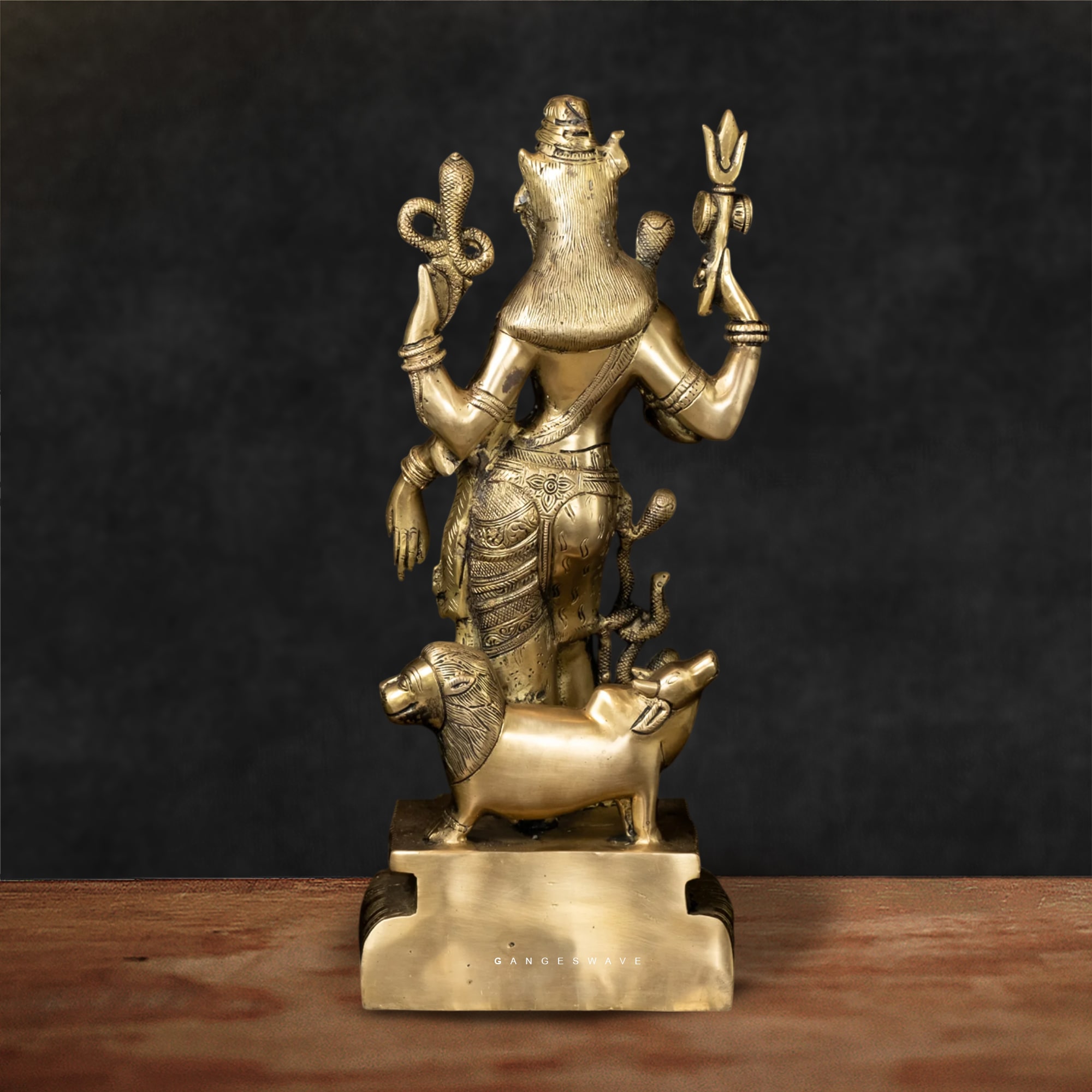 Ardhanarishwara Superfine Brass Statue - 19 inches - Image 3