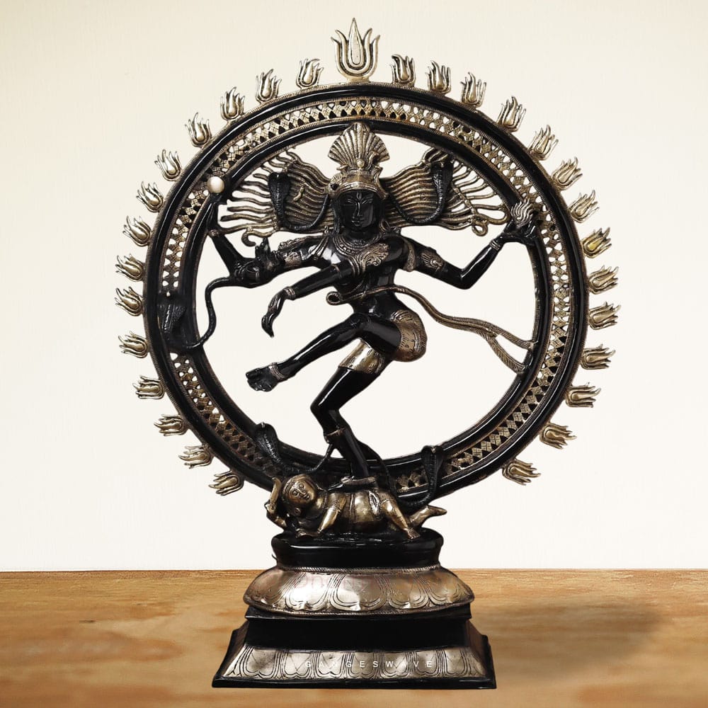 Black antique finished Natraj Brass Statue