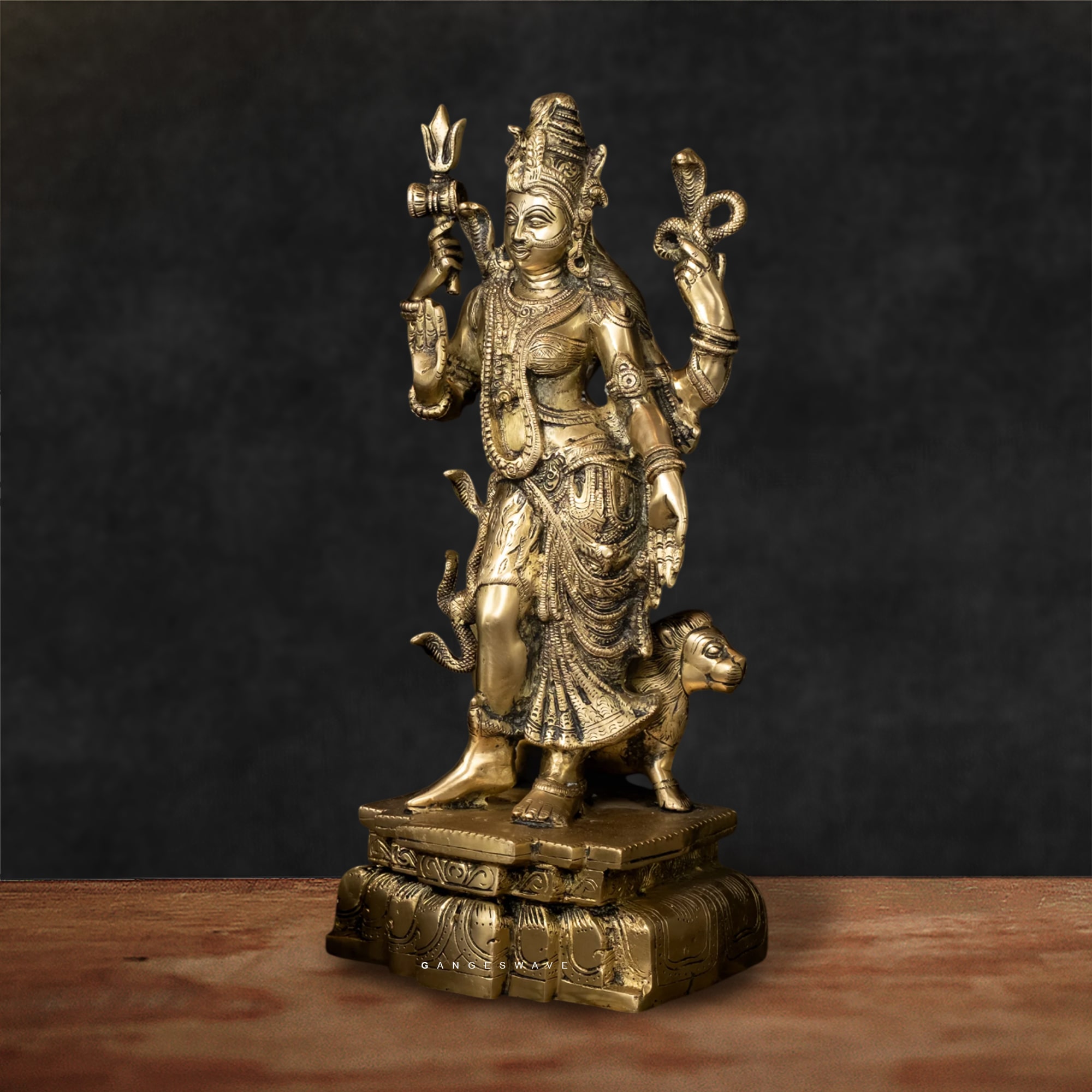 Ardhanarishwara Superfine Brass Statue - 19 inches - Image 2