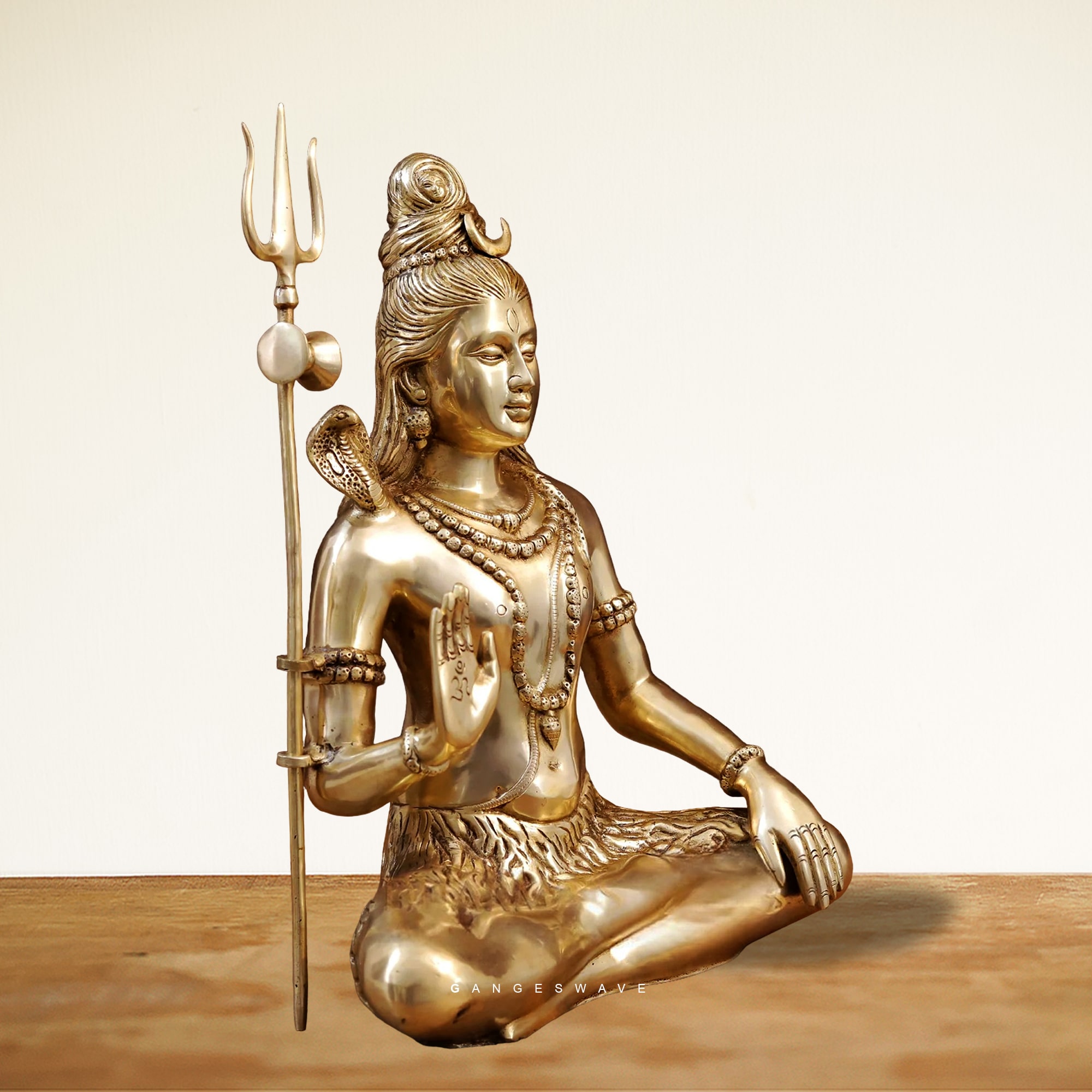 Lord Shiva Brass Statue in Dhyan Mudra - 19 inches - Image 4