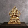 Superfine Brass Ganesh Murti - 12 inches