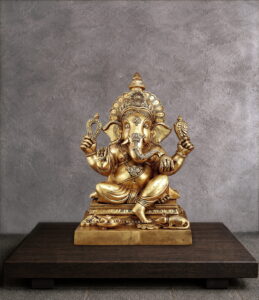 Superfine Brass Ganesh Murti - 12 inches