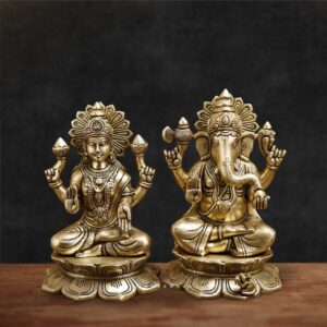 Lakshmi Ganesh Brass Statue