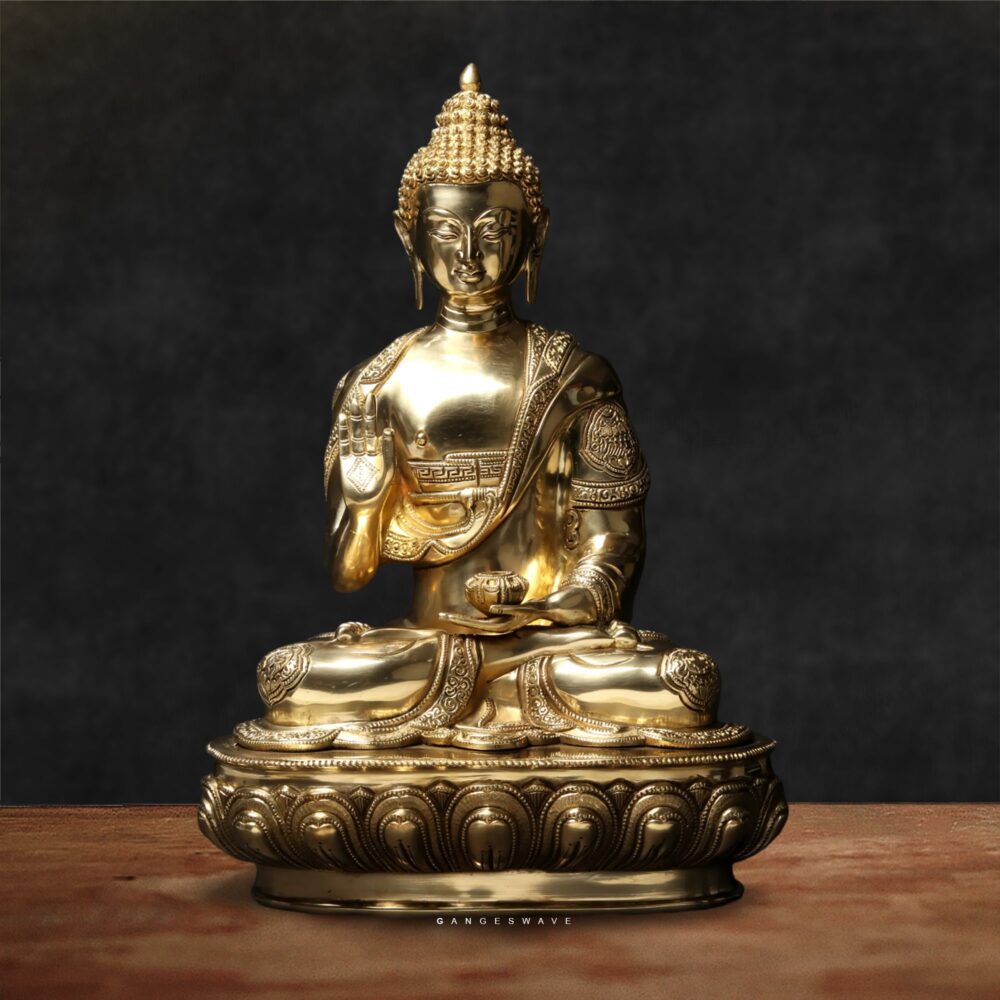 Golden Brass Buddha Sttatue