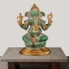 Superfine Ganesh Brass Murti - 14 inches