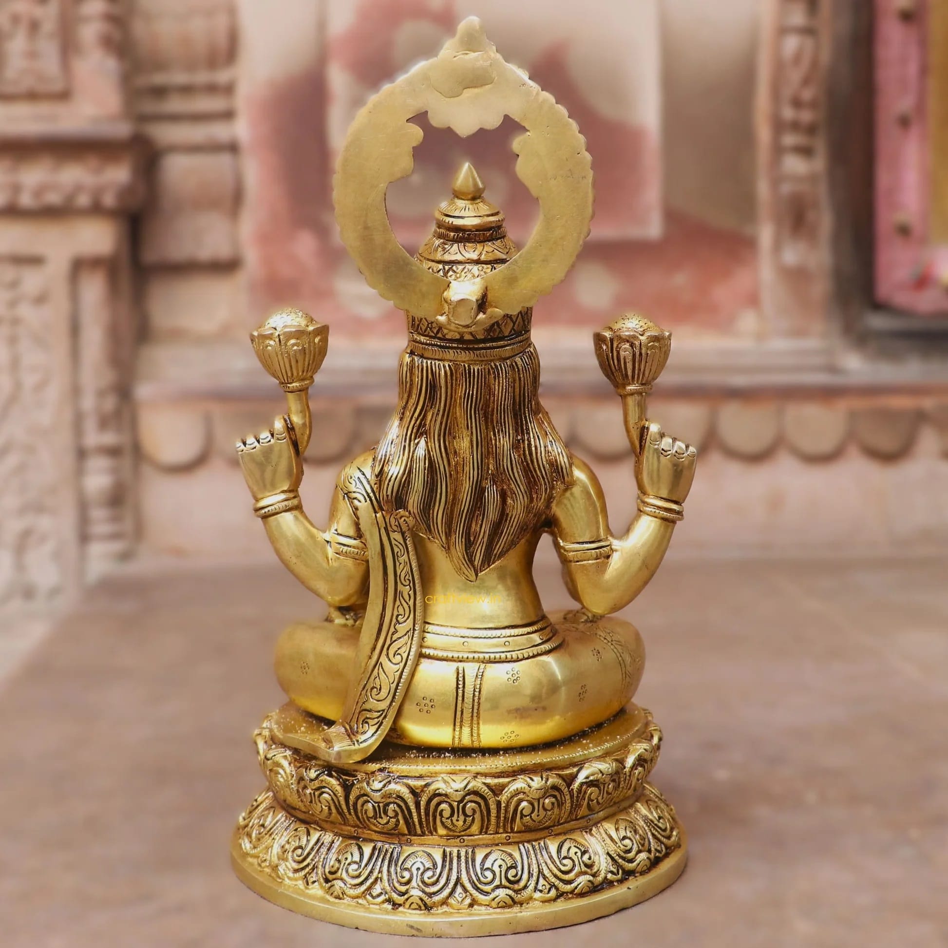 Ma Lakshmi Superfine Brass Idol - 15 inches - Image 5