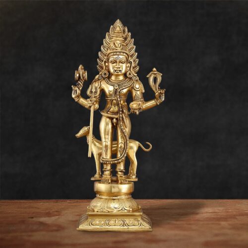 Kaal Vhairav Brass Statue