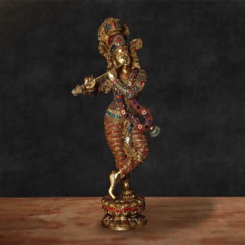 Krishna Big Statue in Brass