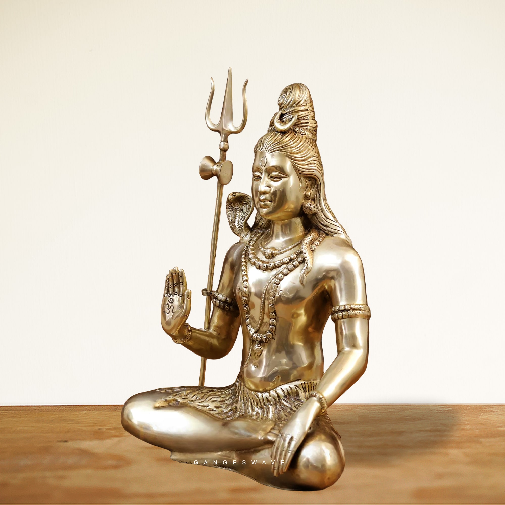 Lord Shiva Brass Statue in Dhyan Mudra - 19 inches - Image 2