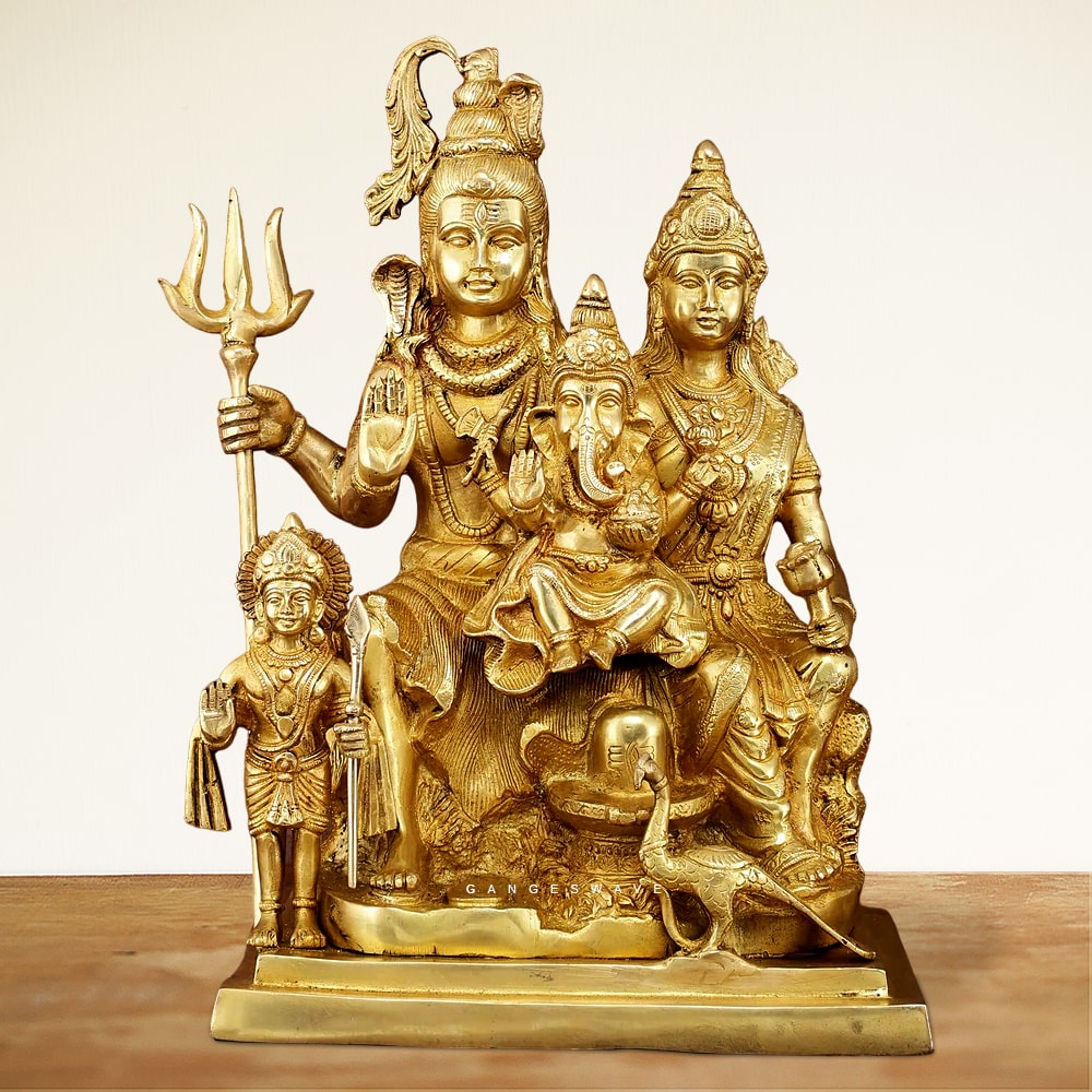 Shiv_Parvati_Family_Brass_Idol