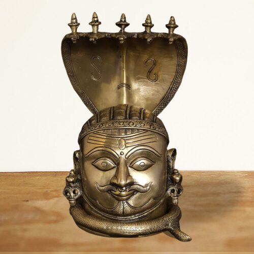 Brass Shiva Head Decor