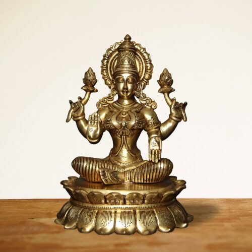 Superfine Lakshmi Brass Statue