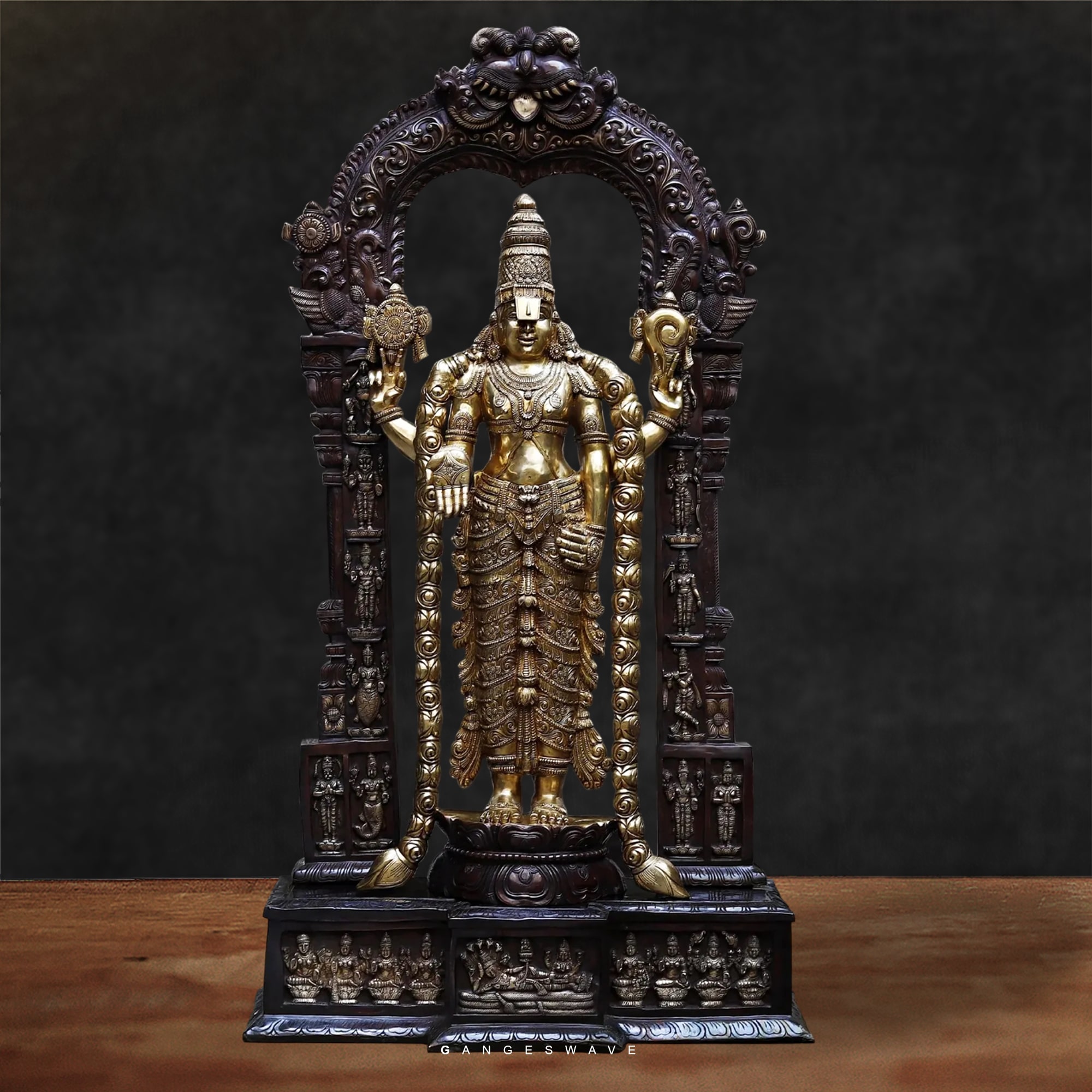 Large Tirupati Brass Statue