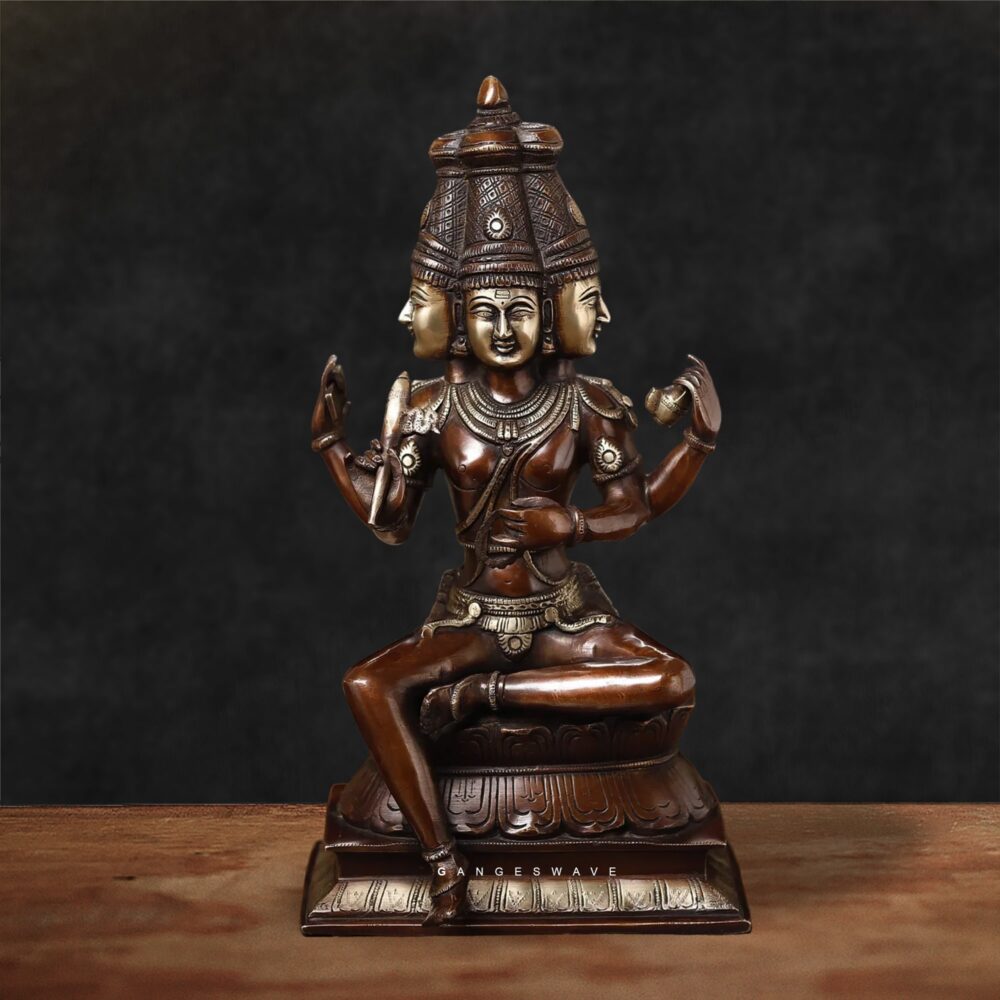 Antique Finished Bramha Statue