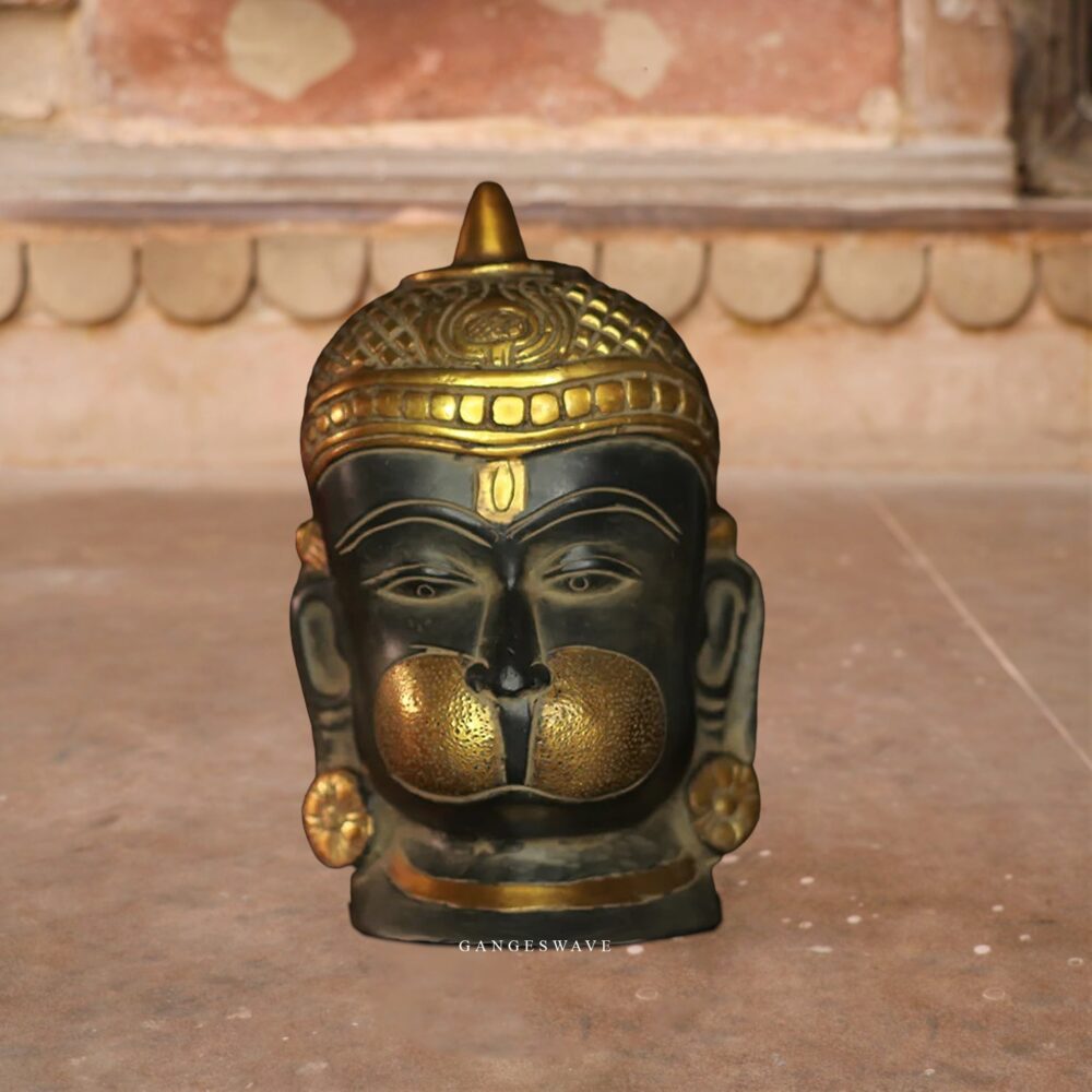 Stone Finished Hanuman Head Bust