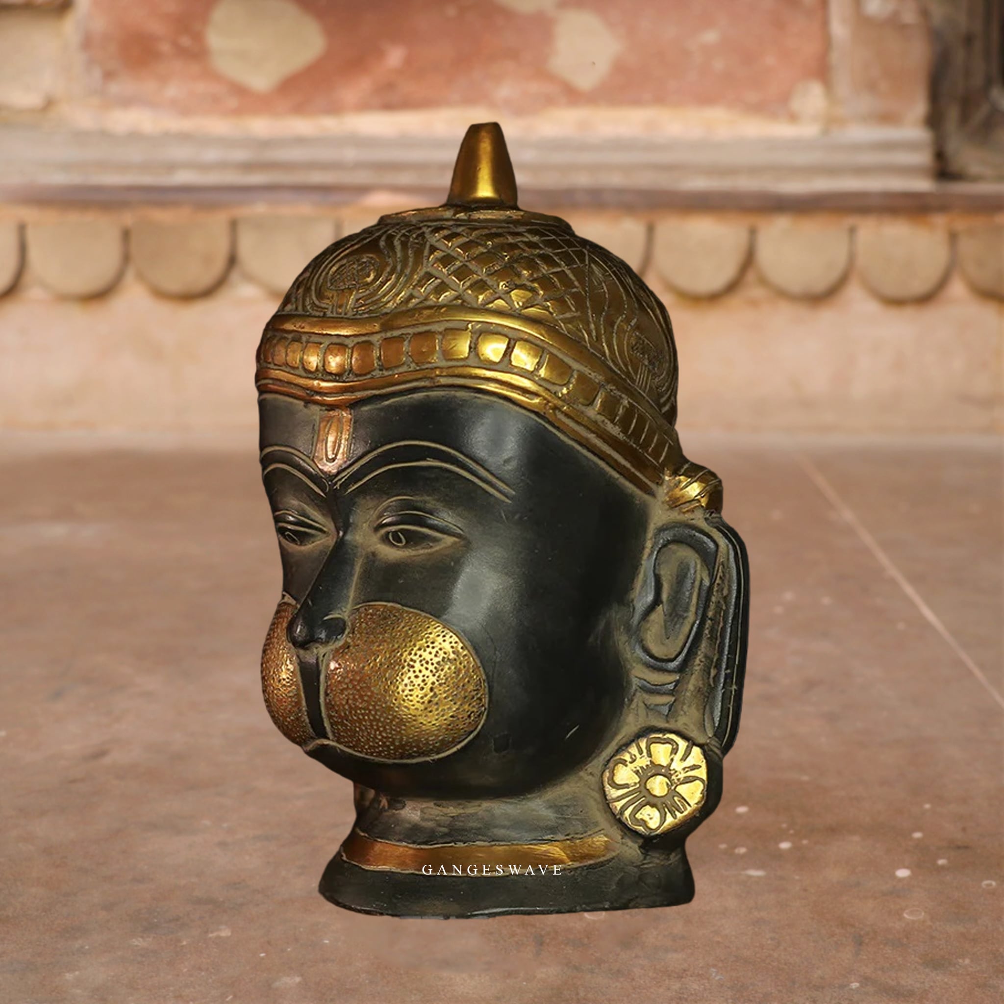 Stone Finished Hanuman Head Bust - Image 3