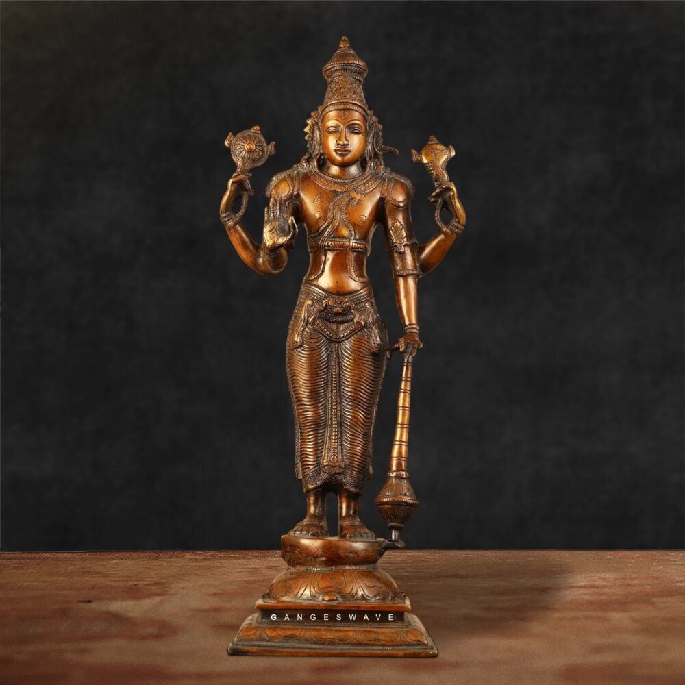 Vintage finished Vishnu Statue