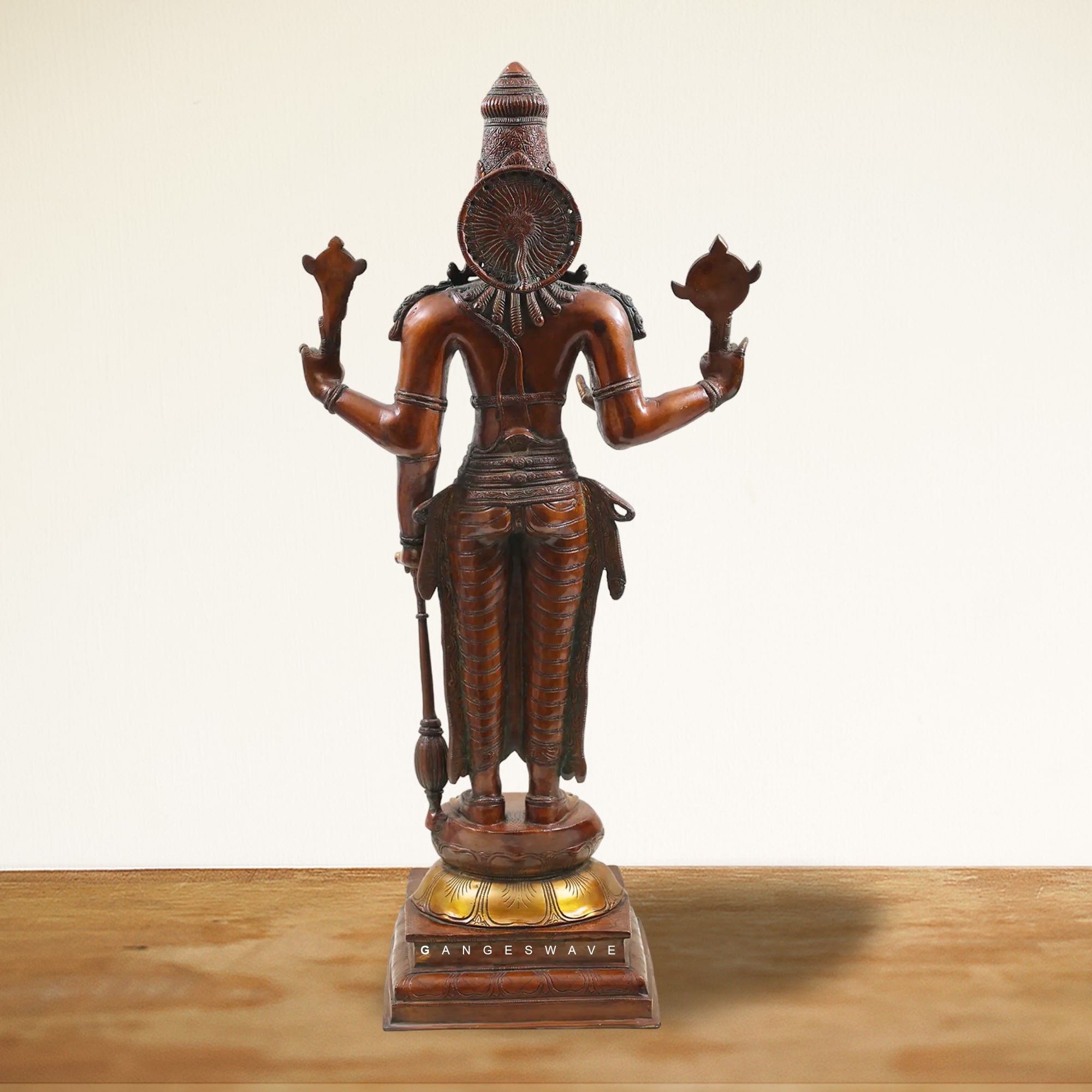 Vishnu Superfine Brass Statue - 37 inches - Image 4