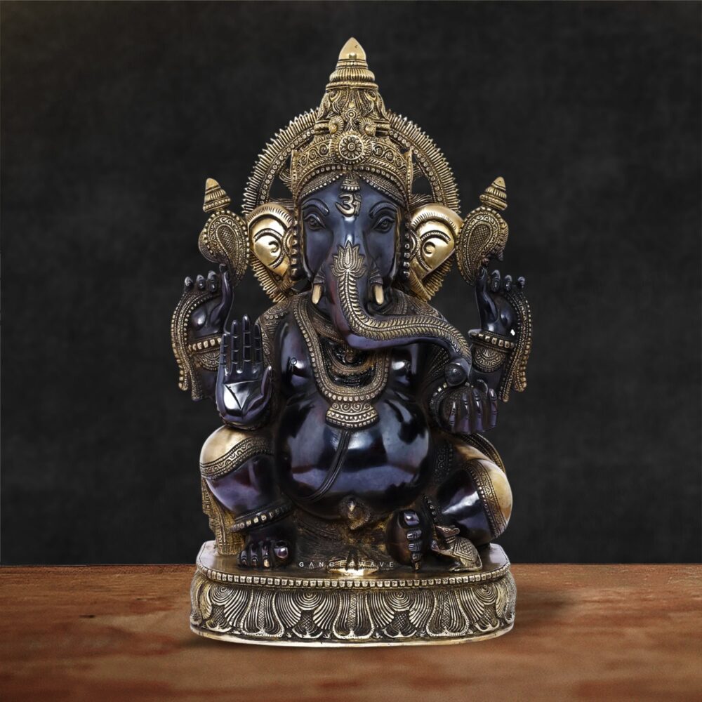 Black Ganesh Brass Statue