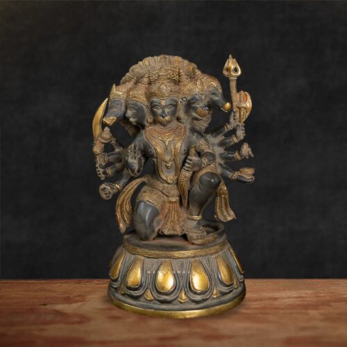Panchmukhi Brass Hanuman Statue