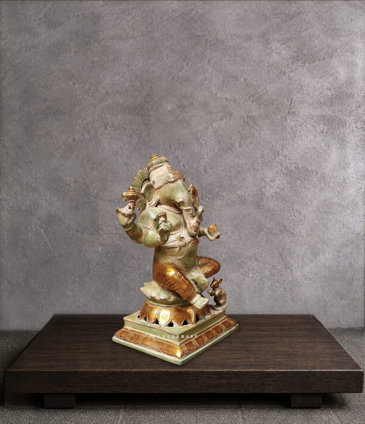 Ma Lakshmi Ganesh Brass Statue - 12 inches - Image 3