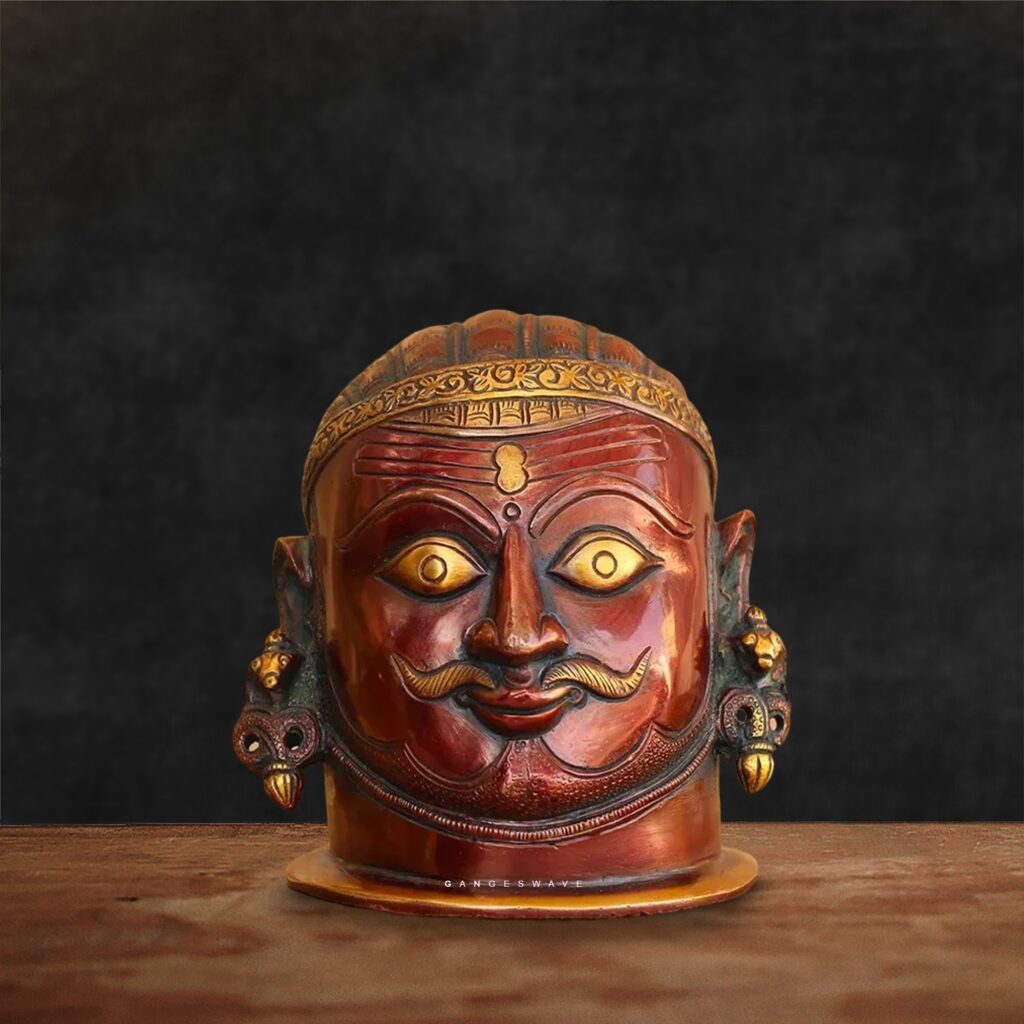 Brass Shiva Mukh Lingam