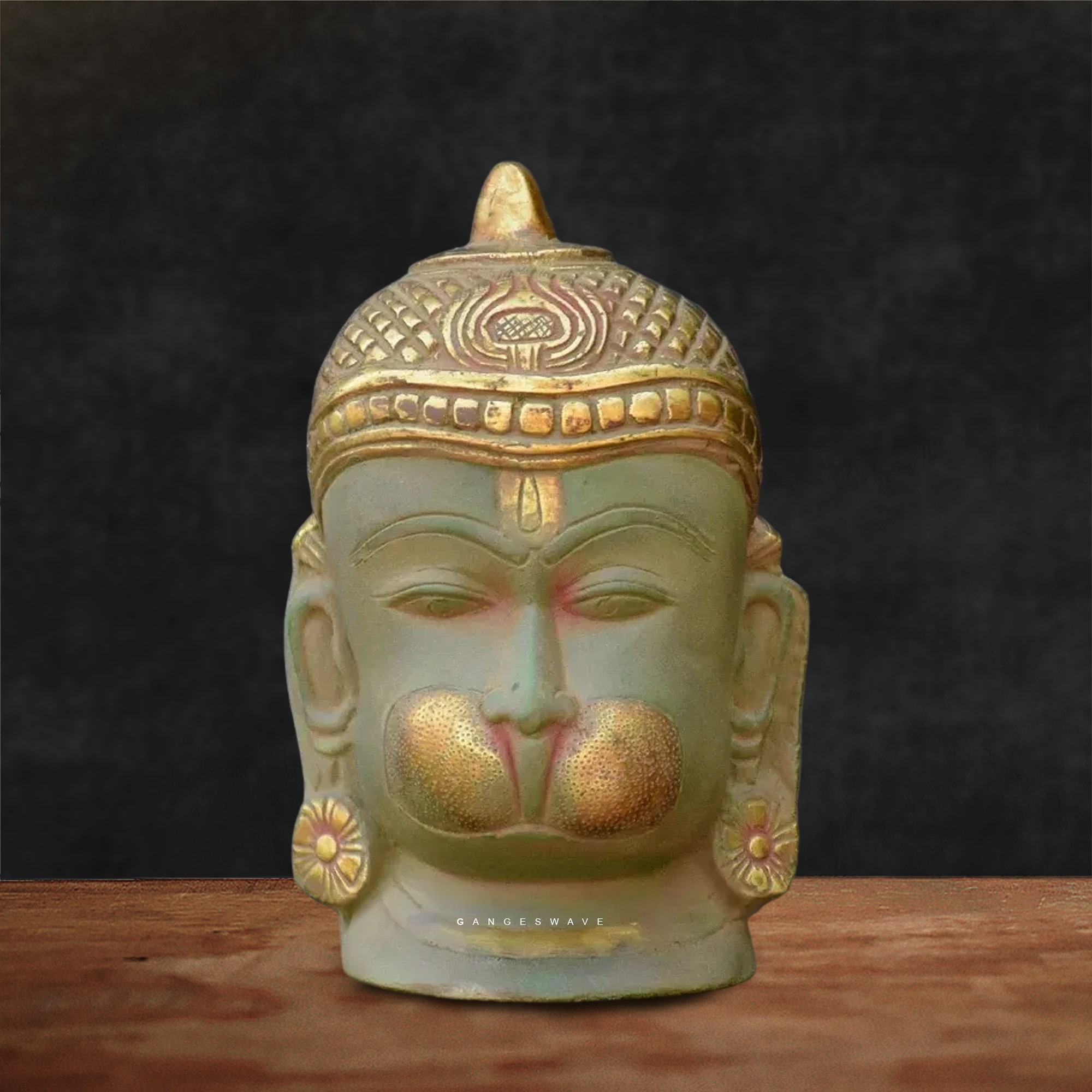 Stone Finished Hanuman Head Bust